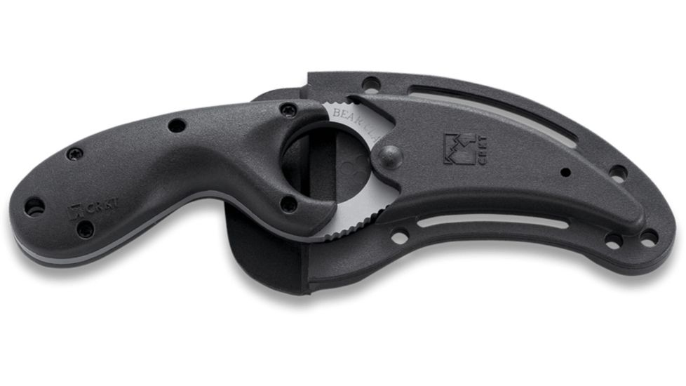 CRKT Bear Claw Knife - Blunt Tip, Nylon Sheath, Serrated Edge 2510