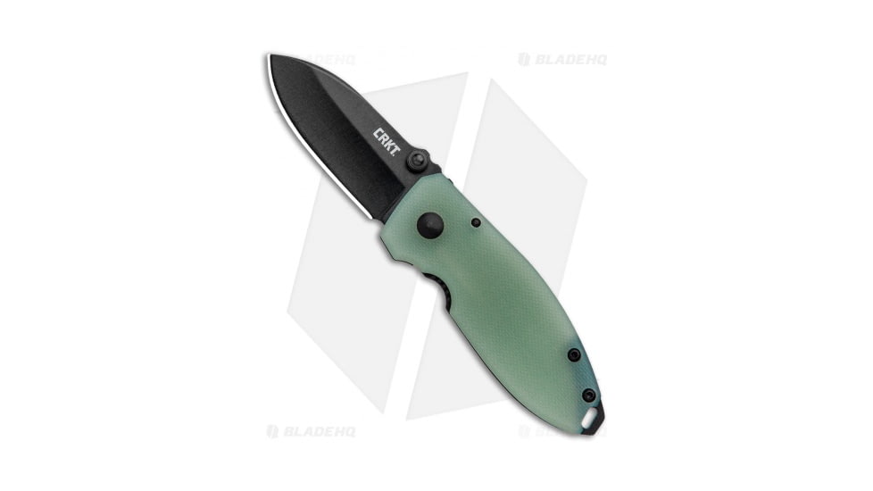 CRKT Burnley Squid Folding Knife, 2.25in, D2, Spear Point Blade, G10 Jade Handle, Black/Jade, 5.75in, BHQ-97159