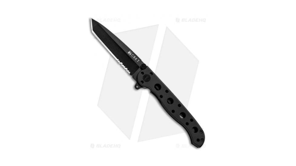 CRKT Carson M16-10K EDC Folding Knife, 3.00in, 8Cr13MoV Stainless Steel, Tanto Blade, Zytel Black Handle, Black/Black, 7.00in, BHQ-87746