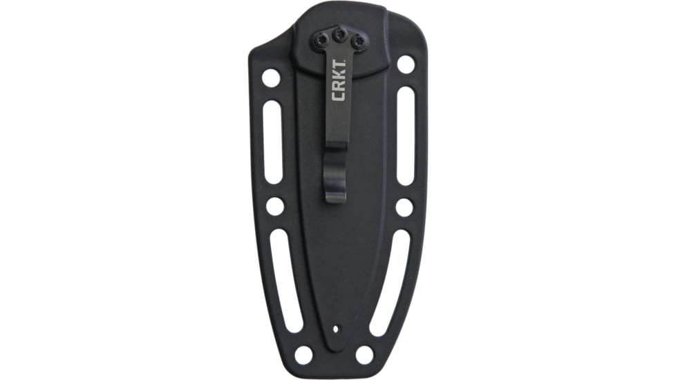 CRKT Carson Neck Knife Satin Knife, 5.5in Overall, 2.5in Satin SS Blade, Black G10 Handle, Black Cord Lanyard, Sheath Includes Attachment Clip, Black Nylon Sheath, F402N