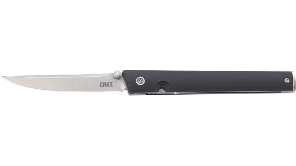CRKT CEO Folding Knife by Richard Rogers, Locking Liner, 3.107 in 8Cr13MoV Steel Blade, Glass Reinforced Nylon Handle, Black, 7096