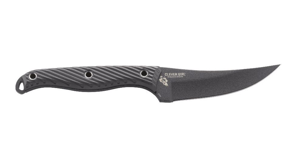 CRKT Clever Girl Fixed Blade Knife w/Sheath, 4.6in 54-56 HRC Plain Blade, G10 Handle CR 2709C