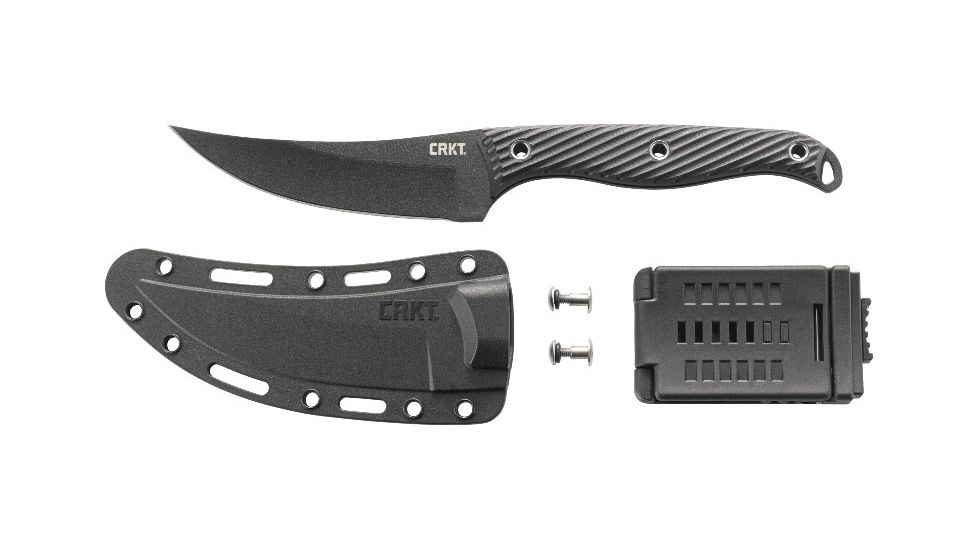 CRKT Clever Girl Fixed Blade Knife w/Sheath, 4.6in 54-56 HRC Plain Blade, G10 Handle CR 2709C