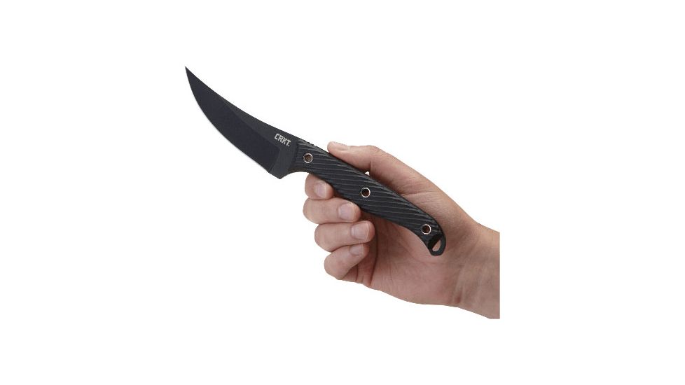 CRKT Clever Girl Fixed Blade Knife w/Sheath, 4.6in 54-56 HRC Plain Blade, G10 Handle CR 2709C