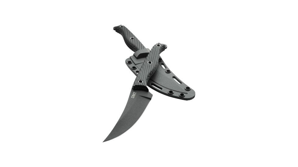 CRKT Clever Girl Fixed Blade Knife w/Sheath, 4.6in 54-56 HRC Plain Blade, G10 Handle CR 2709C
