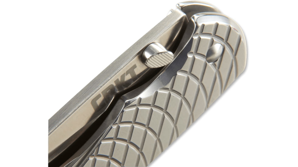 CRKT Cobia Assisted Open Folding Knife by Matthew Lerch,2.94in Satin Drop Point Plain Edge,Satin Handle CR7040
