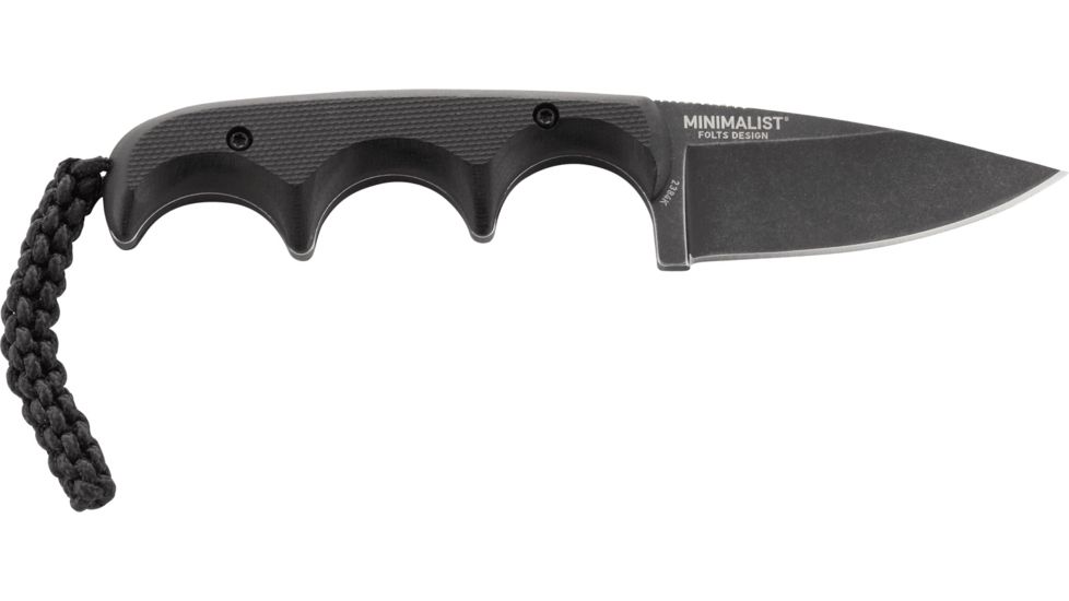CRKT Columbia River Folts Minimalist Drop Point Knife, Black 2384K