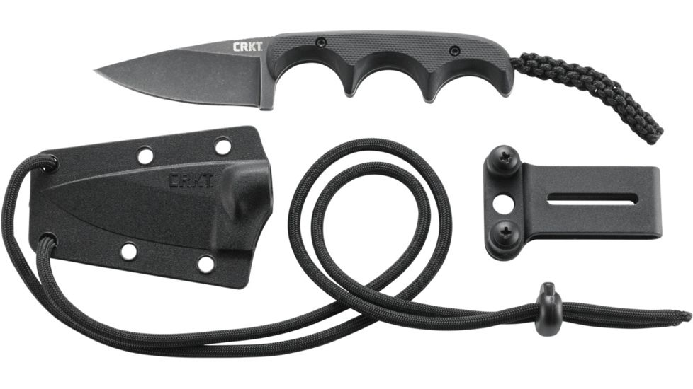 CRKT Columbia River Folts Minimalist Drop Point Knife, Black 2384K