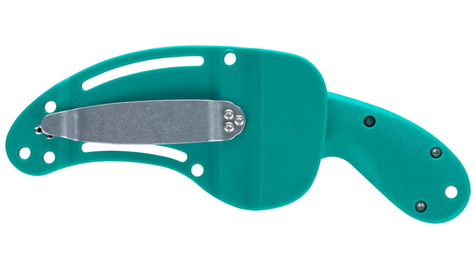 CRKT Bear Claw 2.39in Fixed Blade Knife, AUS 8, Hawkbill, Green w/Veff Serrations Glass-Reinforced Nylon, 2511T