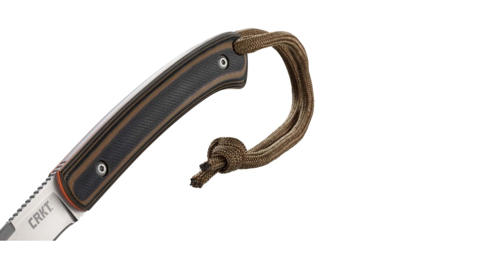 CRKT Biwa Fixed Blade Knife, 3.02in, 8Cr13MoV, Drop Point, Brown/Black G10 Handle, 2382