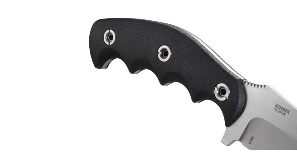 CRKT Catchall Fixed Blade Knife, 5.51in, High-Carbon Stainless Steel, Sheepfoot, Black Glass-Reinforced Nylon w/Rubber Handle, 2866