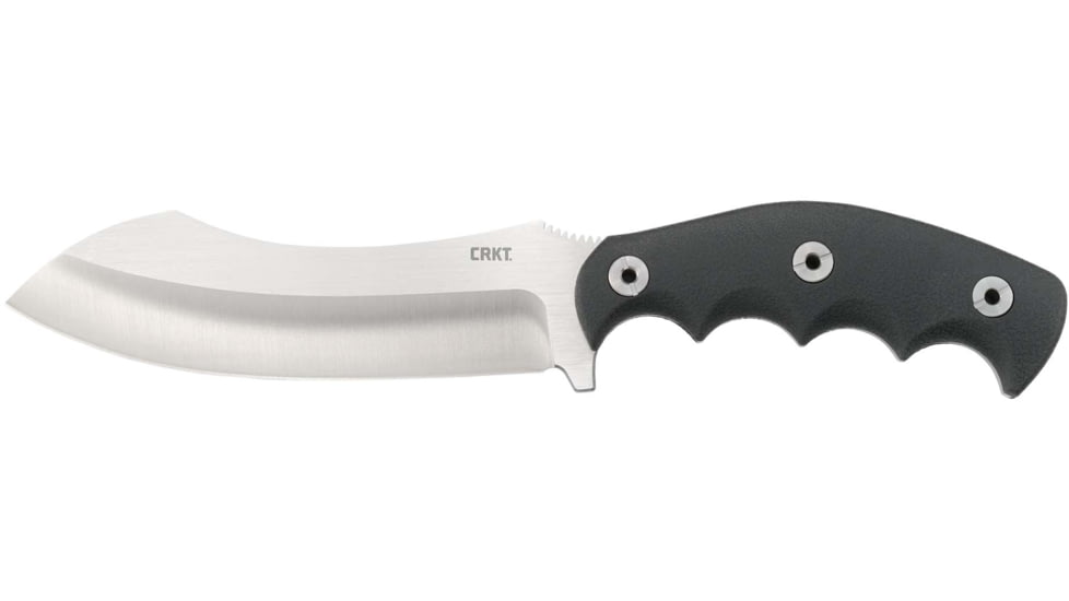 CRKT Catchall Fixed Blade Knife, 5.51in, 8Cr13MoV, Sheepfoot, Black Glass-Reinforced Nylon w/Rubber Handle, 2866