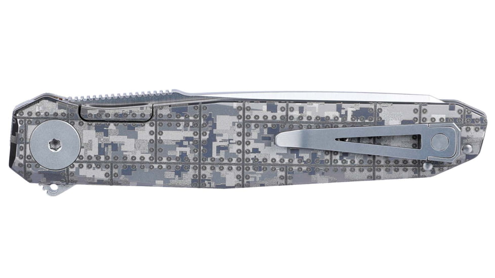 CRKT Facet Rivet Folding Knife, 3.5in, M390, Drop Point Blade, Titanium Handle, K253TM390