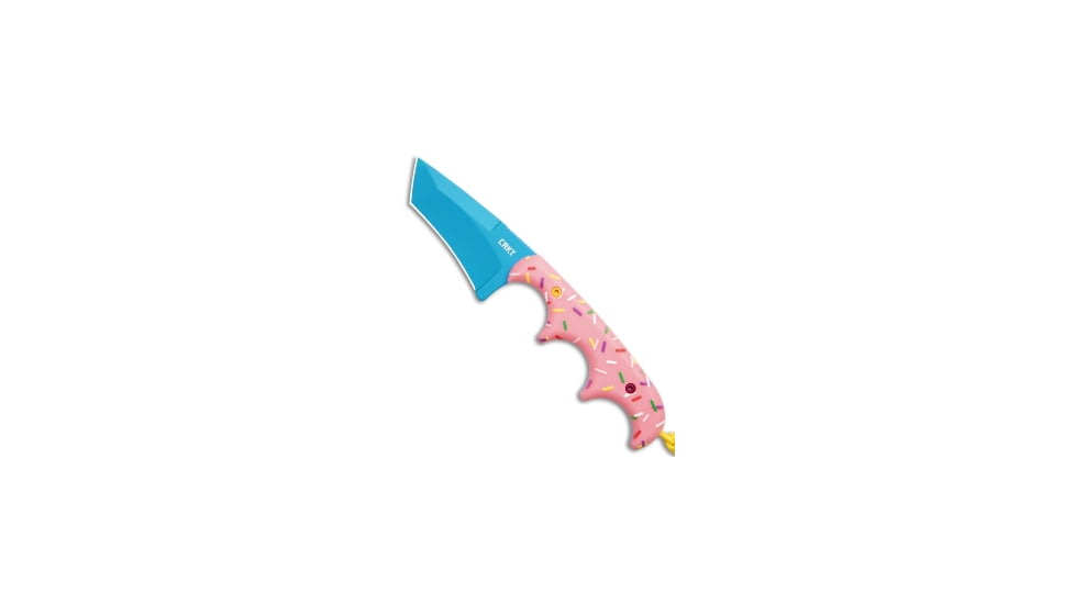 Crkt CRKT Folts Minimalist Dessert WarriorR Tanto Neck Knife 2&quot; Blue, Pink, Stainless Steel, adult, BHQ-207041