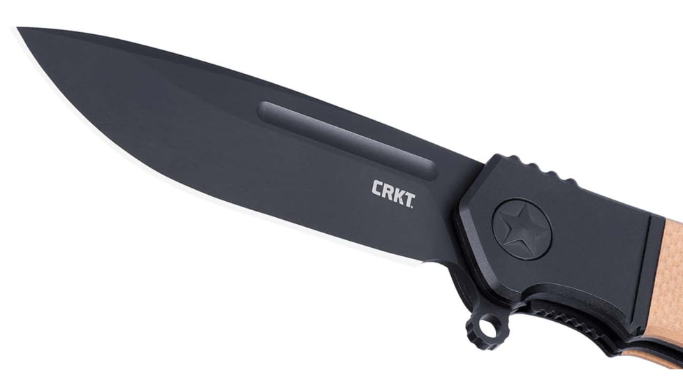 CRKT Homefront Compact Folding Knife, 2.91in, CPM S35VN, Drop Point Blade, Brown G10 Handle, K245BKP