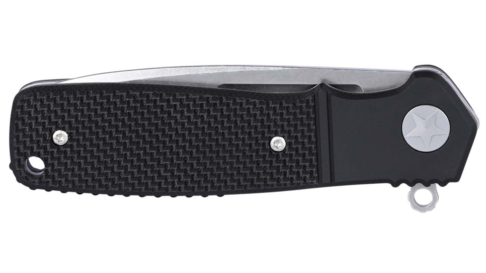 CRKT Homefront Compact Folding Knife, 2.91in, 1.4116 Stainless Steel Blade, Drop Point Blade, Black G10 Handle, K246KXP