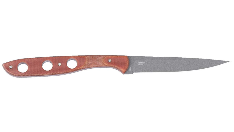 CRKT Kasilof Fixed Blade Knife 3.87in, 1095 Carbone Steel, Drop Point, Brown Micarta Handle, 3031