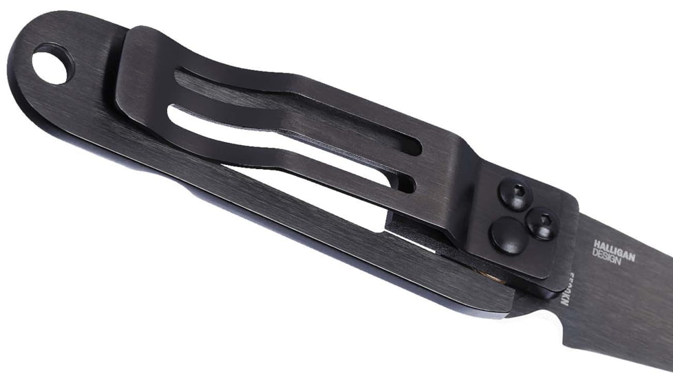 CRKT Kiss Folding Knife, 2.28in, VG10 Stainless Steel, Drop Point Blade, Black Handle, 5500KN