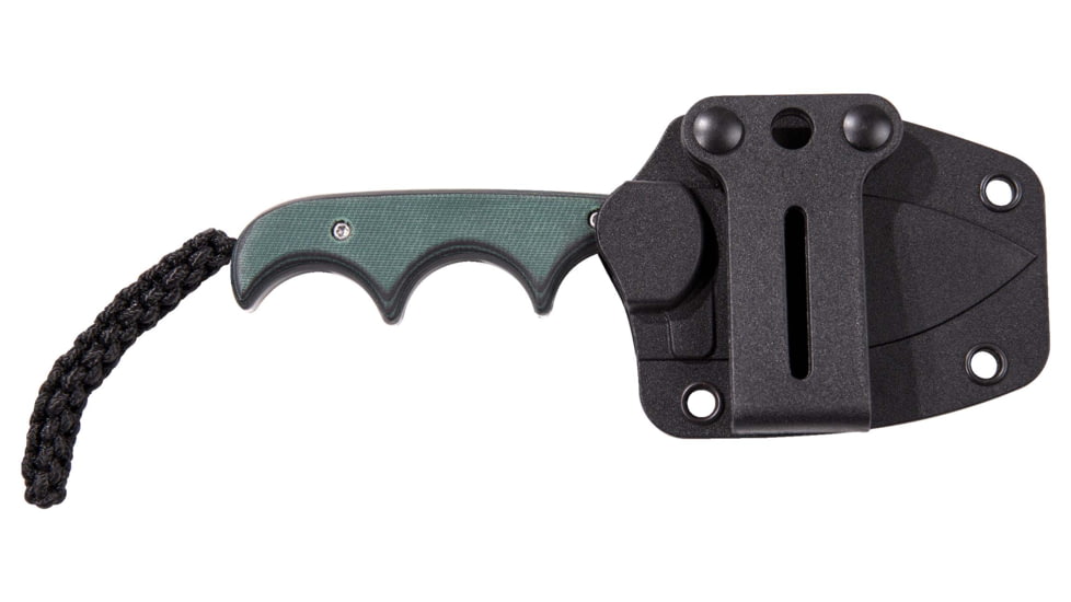 CRKT Minimalist Spear Point Fixed Blade Knife, 2.15in, 8Cr13MoV Stainless Steel Blade, Spear Point Blade, Green G10 Handle, 2396