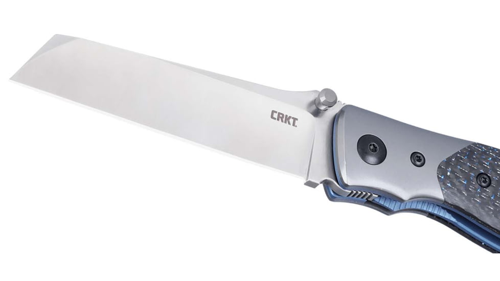 CRKT Obverse Folding Knife, 3.36in, M390, Drop Point Blade, Carbon Fiber G10 Handle, 7482