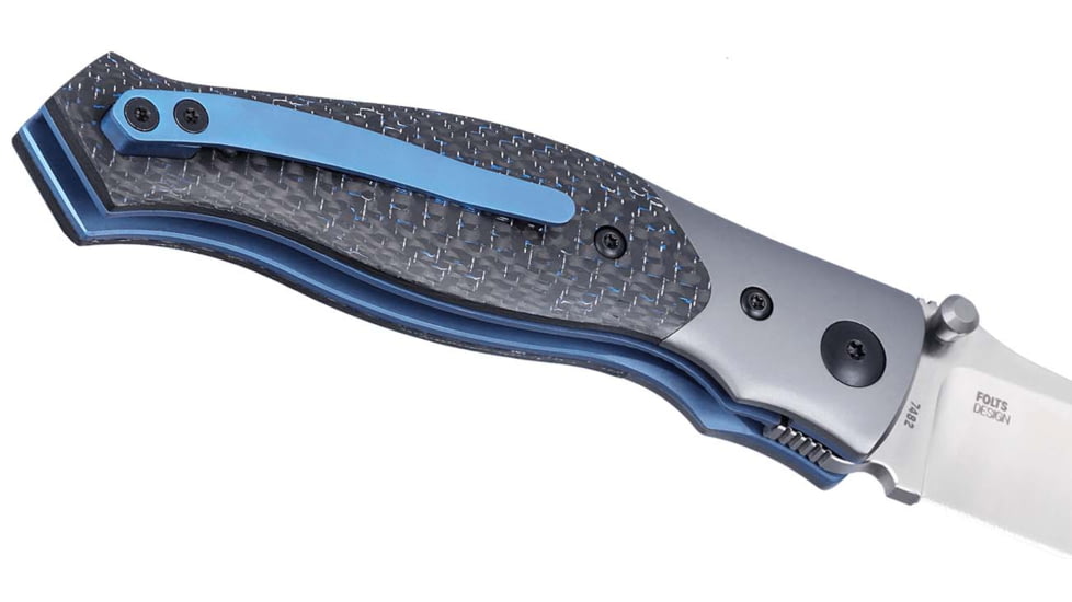 CRKT Obverse Folding Knife, 3.36in, 8Cr13MoV Stainless Steel Blade, Drop Point Blade, Carbon Fiber G10 Handle, 7482
