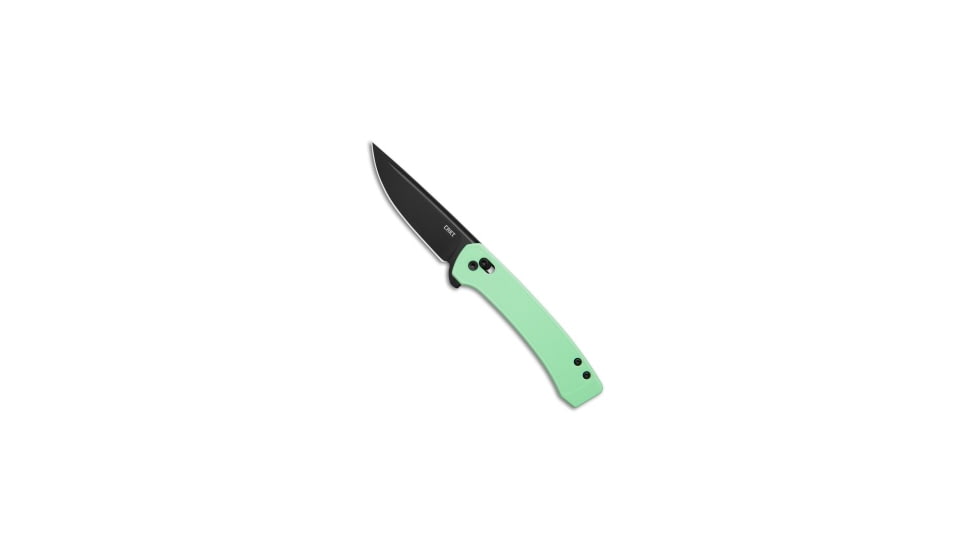 Crkt CRKT Q Compact Crossbar Lock Knife Aqua GRN 3.1" Black Oxide 14C28N, Blue/Green, 14C28N, adult, BHQ-226878