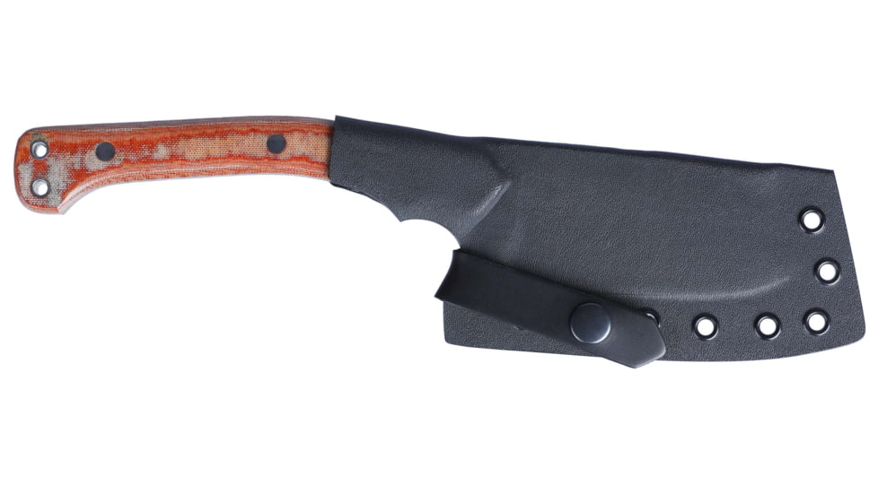 CRKT Razel Nax Fixed Blade Knife, 4.29in, SK5 Carbon Steel Blade, Axe Blade, Brown G10 Handle, 2014
