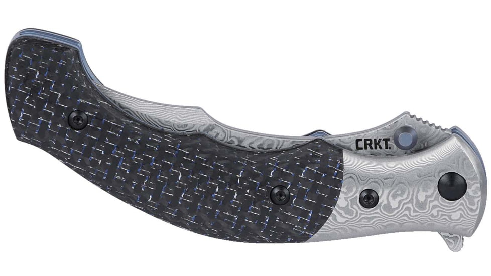 CRKT Ritual Compact Folding Knife, 3.33in, Damascus, Persian Blade, Micarta Handle, 7466