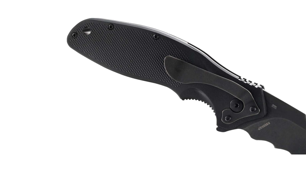 CRKT Shenanigan Assisted Opening Folding Knife, 3.35in, 1.4116, Drop Point, Black Glass Reinforced Nylon Handle, Black, K800KKP