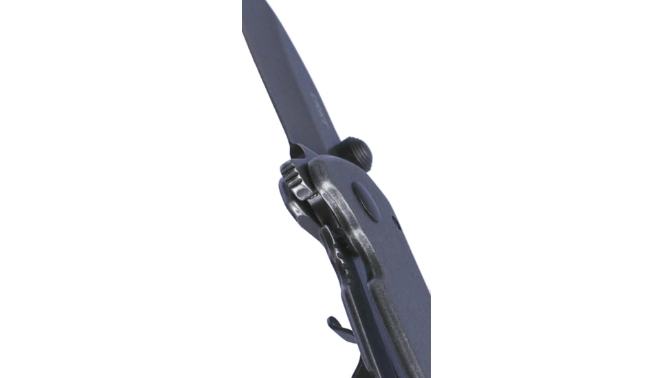 CRKT Squid Compact Assisted Opening Folding Knife, 1.75in, 8Cr13MoV, Drop Point, Black Stainless Steel Handle, 2485K