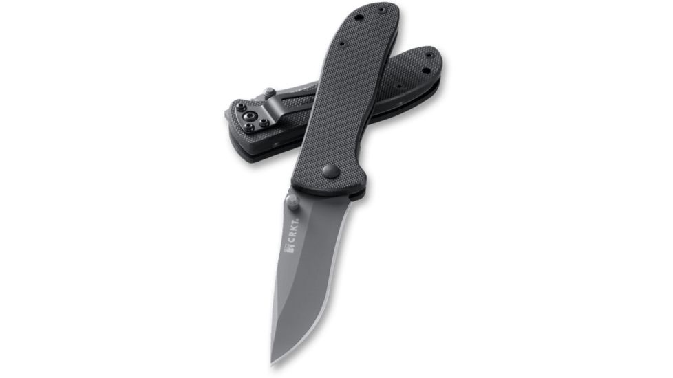 CRKT Drifter Knife - G10 Handle, Razor-Sharp Edge, Black scales 6450K