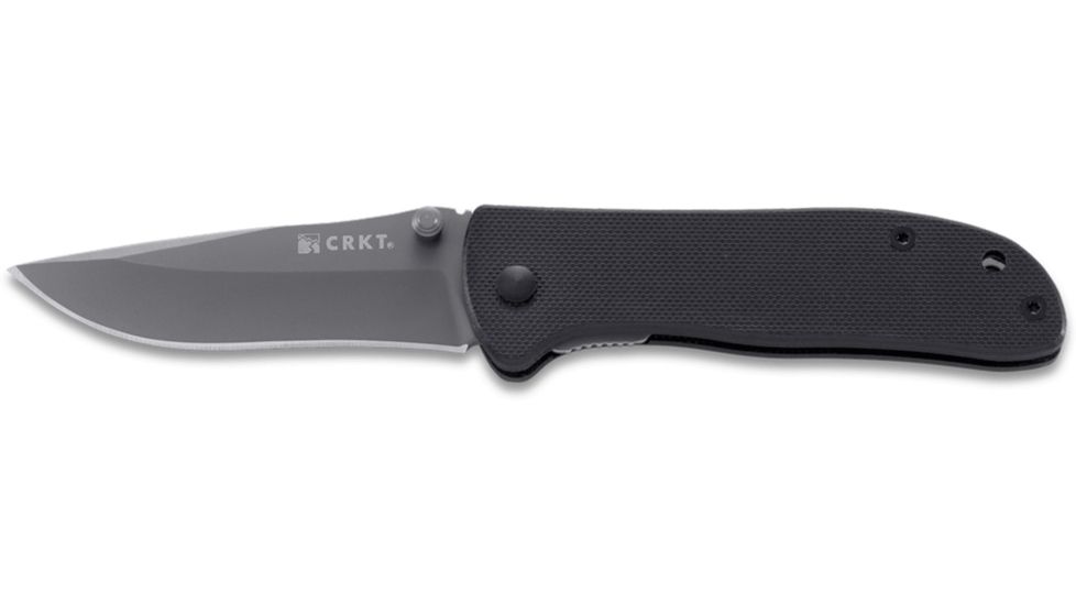 CRKT Drifter Knife - G10 Handle, Razor-Sharp Edge, Black scales 6450K