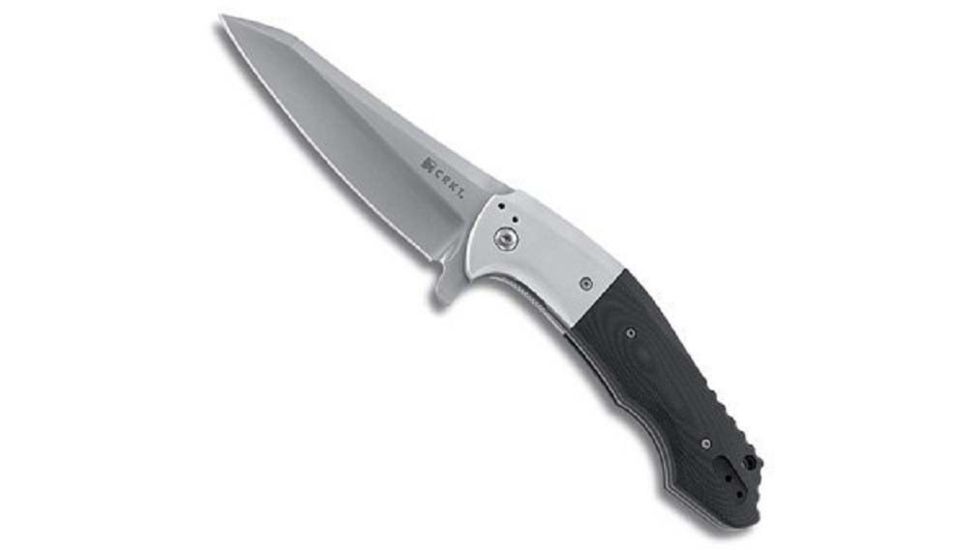 CRKT Eraser Folding Tanto Tactical Knife, Plain Edge, Satin Blade 8900