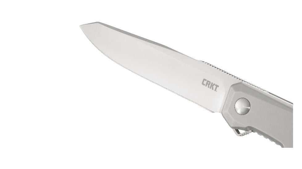 CRKT Facet 3.37in Folding Knife, Sheepsfoot, Plain Satin D2 Steel Blade, Stainless Steel Handle, K230XXP