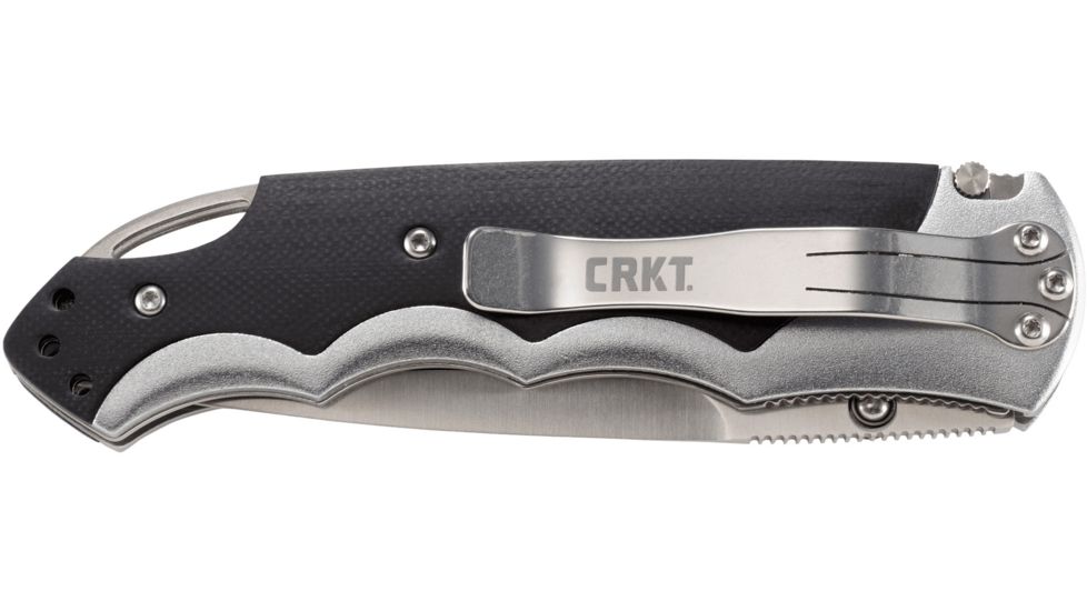 CRKT Fire Spark Tactical Assisted Folding Knife, Black Oxide Blade 1050K