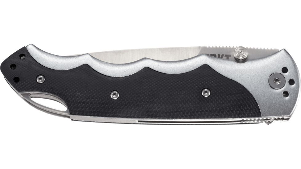 CRKT Fire Spark Tactical Assisted Folding Knife, Black Oxide Blade 1050K
