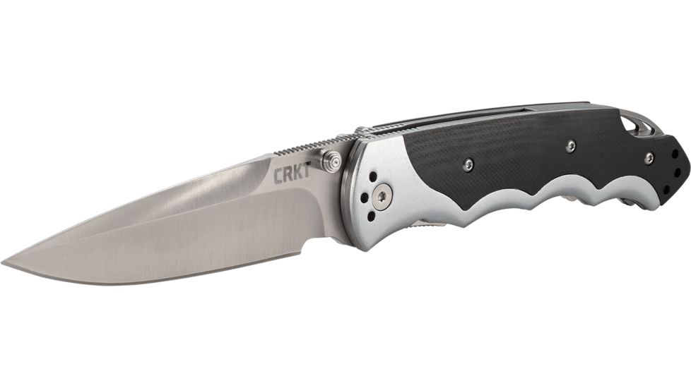 CRKT Fire Spark Tactical Assisted Folding Knife, Black Oxide Blade 1050K