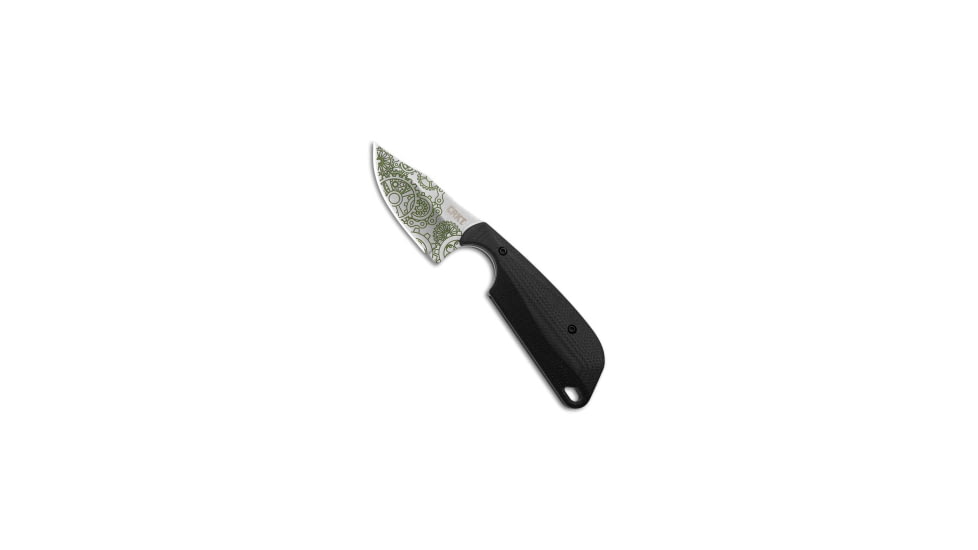 Crkt Flytanium Black G-10 + CRKT Folts Minimalist Bowie Gears Knife 2.25" Satin, Black, 8Cr13MoV, adult, BHQ-174425
