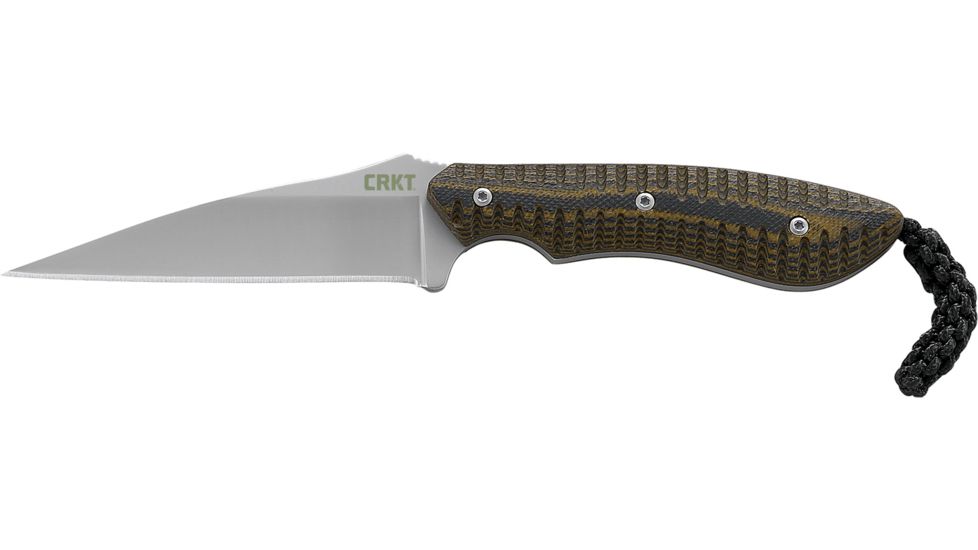 CRKT Folts SPEW Small Pocket Everyday Fixed Blade Knife, Wharncliffe, Razor Edge 2388