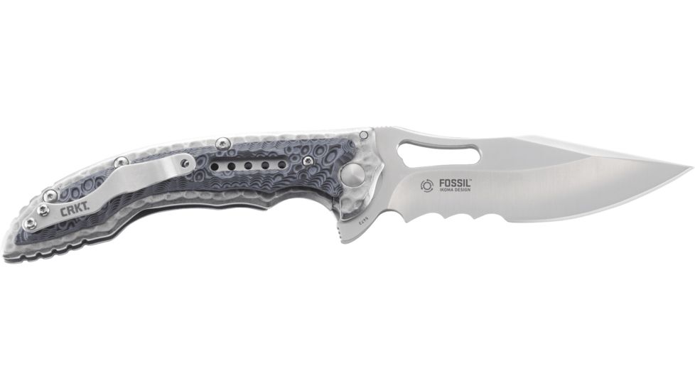 CRKT Fossil Black Compact Folding Pocket Knife, 5473