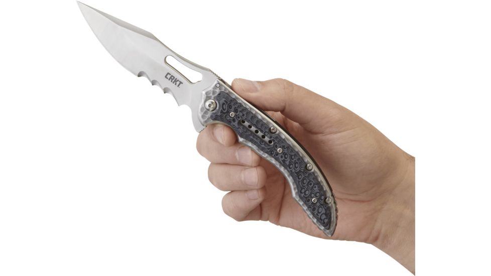 CRKT Fossil Black Compact Folding Pocket Knife, 5473