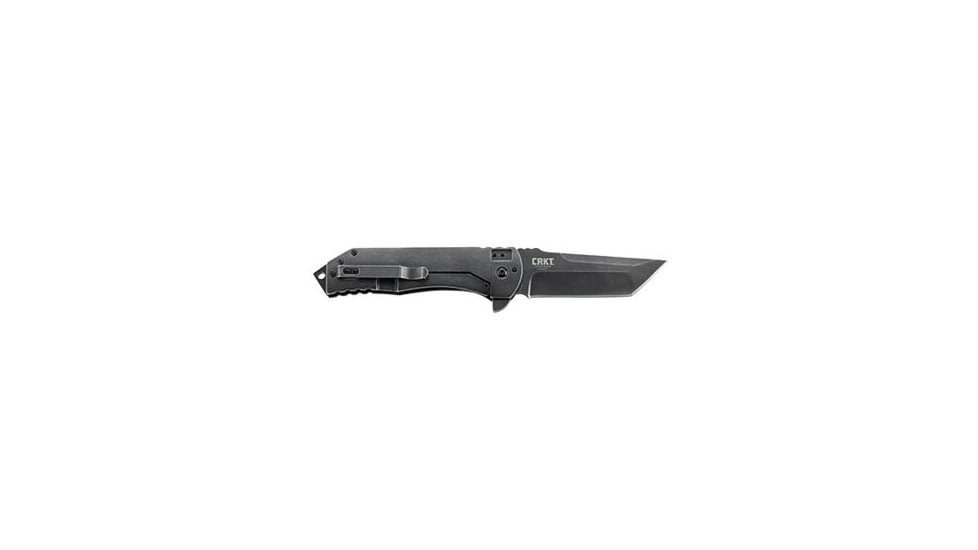 CRKT FRAME LOCK WITH BLADE FLIPPER-BLACK, Black, 4 R2101K