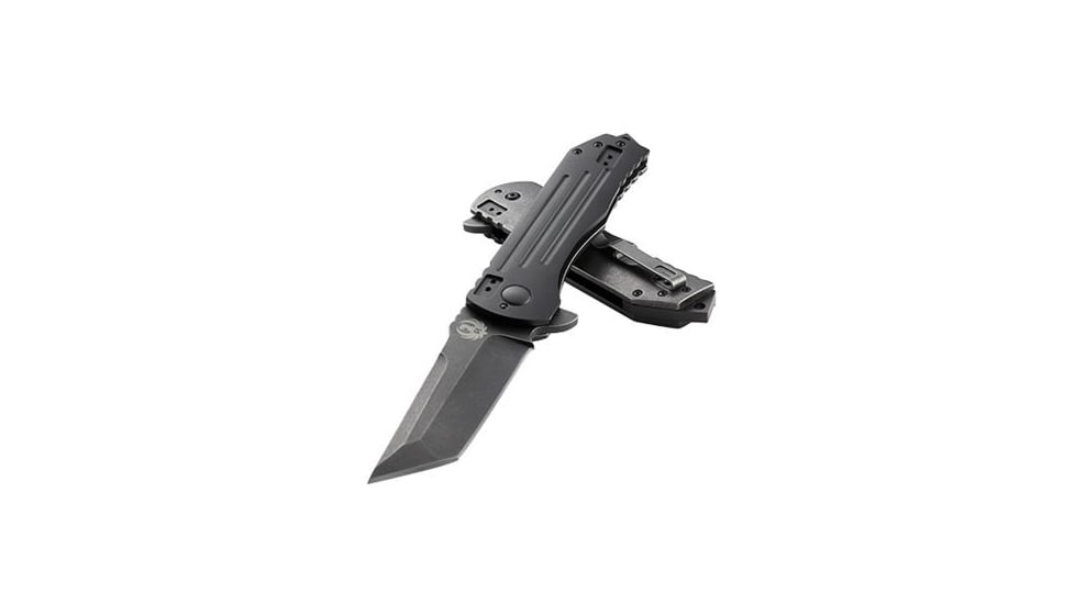 CRKT FRAME LOCK WITH BLADE FLIPPER-BLACK, Black, 4 R2101K