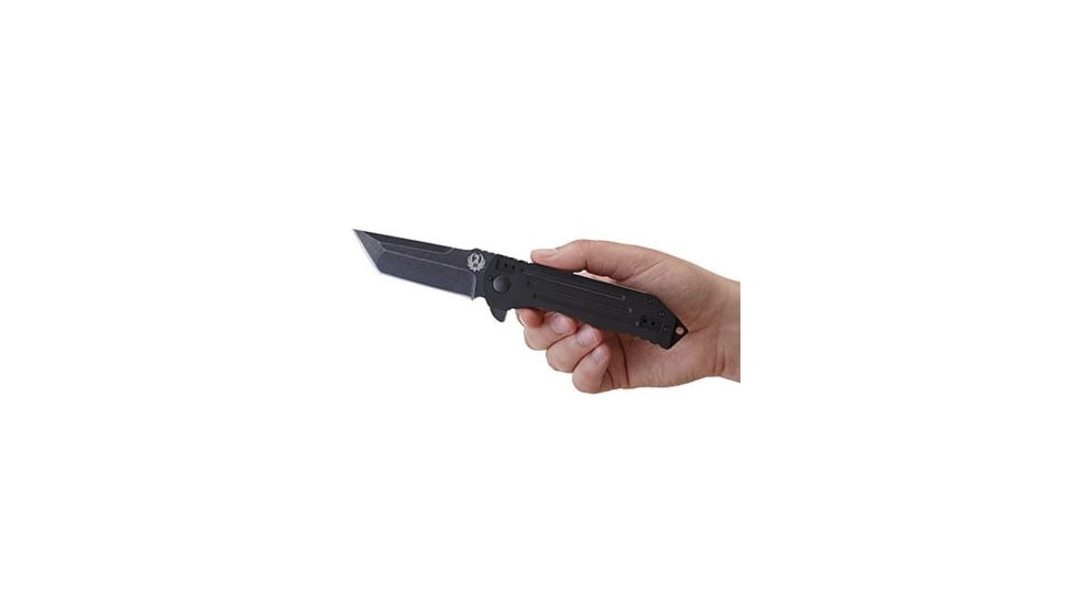 CRKT FRAME LOCK WITH BLADE FLIPPER-BLACK, Black, 4 R2101K