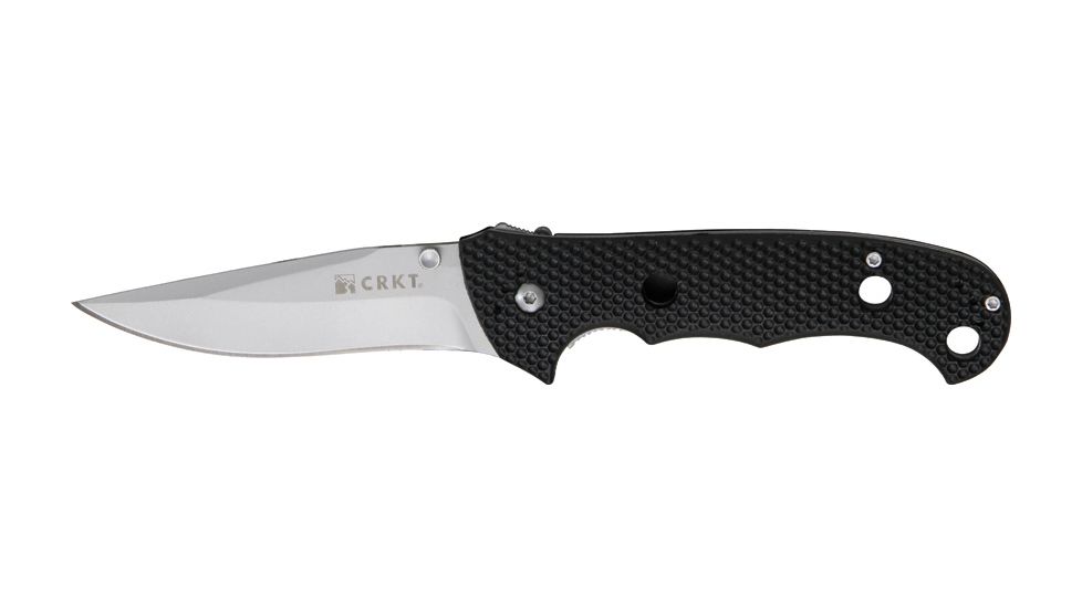 CRKT Hammond Cruiser Folding Knife,Modified Clip Point, Black Textured Zytel Handle CR7904