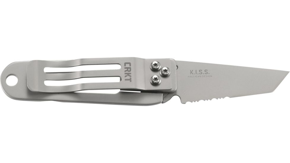 CRKT K.I.S.S. Knife - Satin, Tanto Blade, Combo Edge 5510