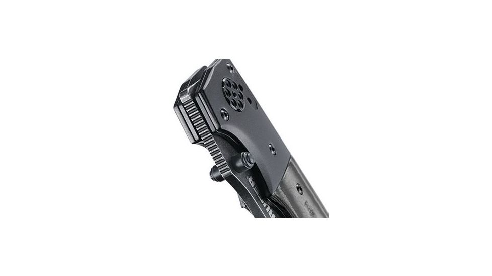 CRKT LOCKING LINER WITH THUMB STUD-BLACK, Black and Gray, 4 R2002K