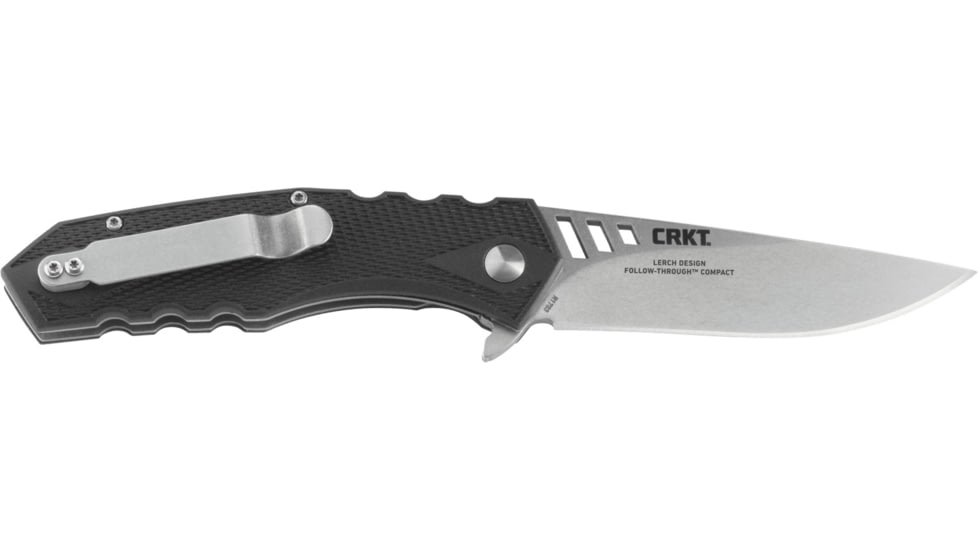 CRKT LOCKING LINER WITH BLADE FLIPPER, Compact, Black and Gray, 3.25 R1703