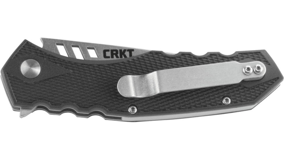CRKT LOCKING LINER WITH BLADE FLIPPER, Compact, Black and Gray, 3.25 R1703