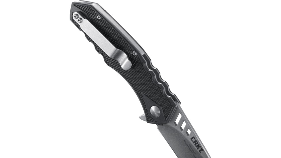 CRKT LOCKING LINER WITH BLADE FLIPPER, Compact, Black and Gray, 3.25 R1703